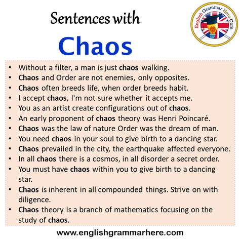 chaos in English .